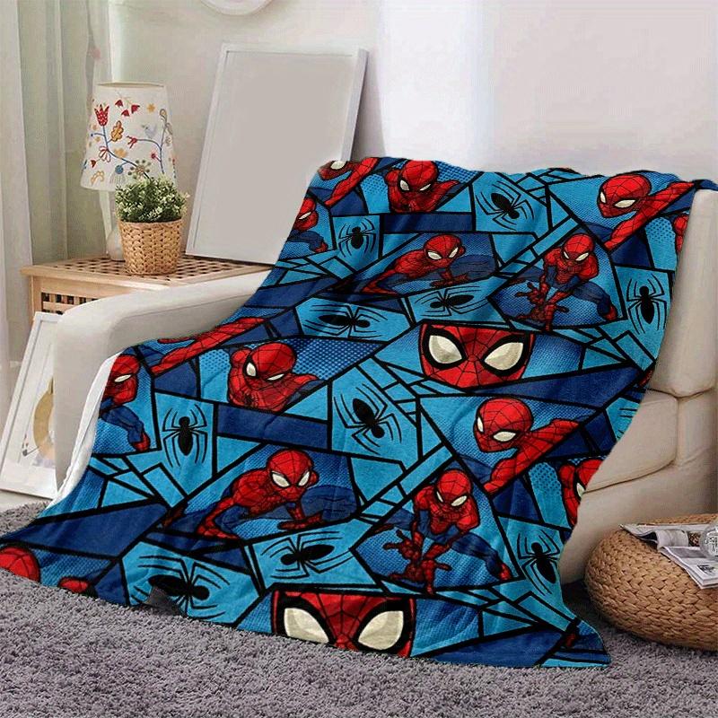 1pc Spider-Man Printing Blanket - Soft, All-Season Throw for Office Blanket, | Personalized Gift with Adorable Cartoon Design
