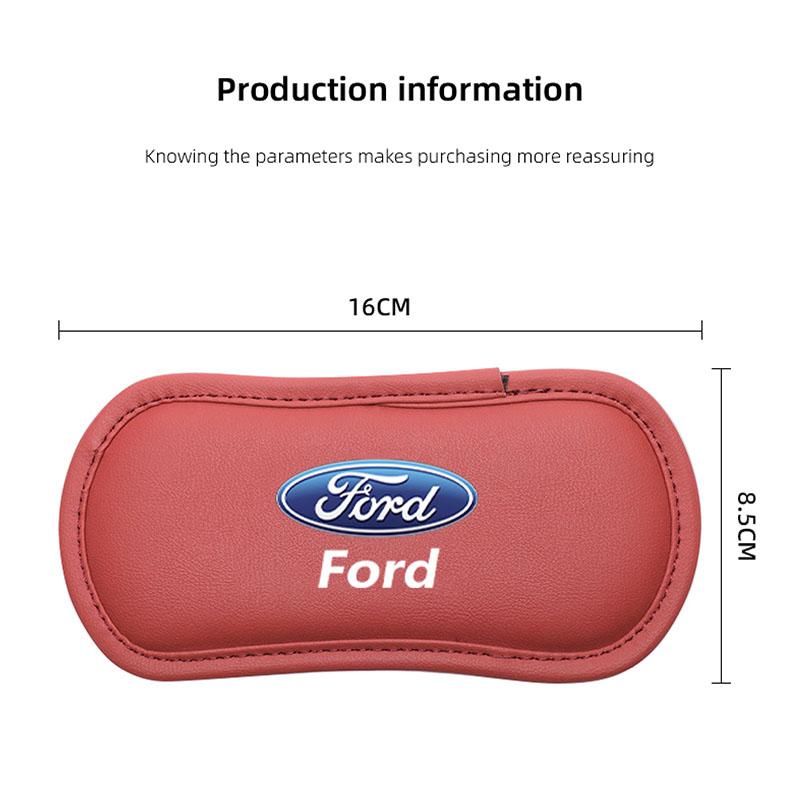 1Pcs Leather Car Pillow Knee Pad Elastic Memory Foam Leg Pad For Ford ST Line Focus Mustang Fiesta Puma Ranger Kuga MK7 MAX F150 BHF9