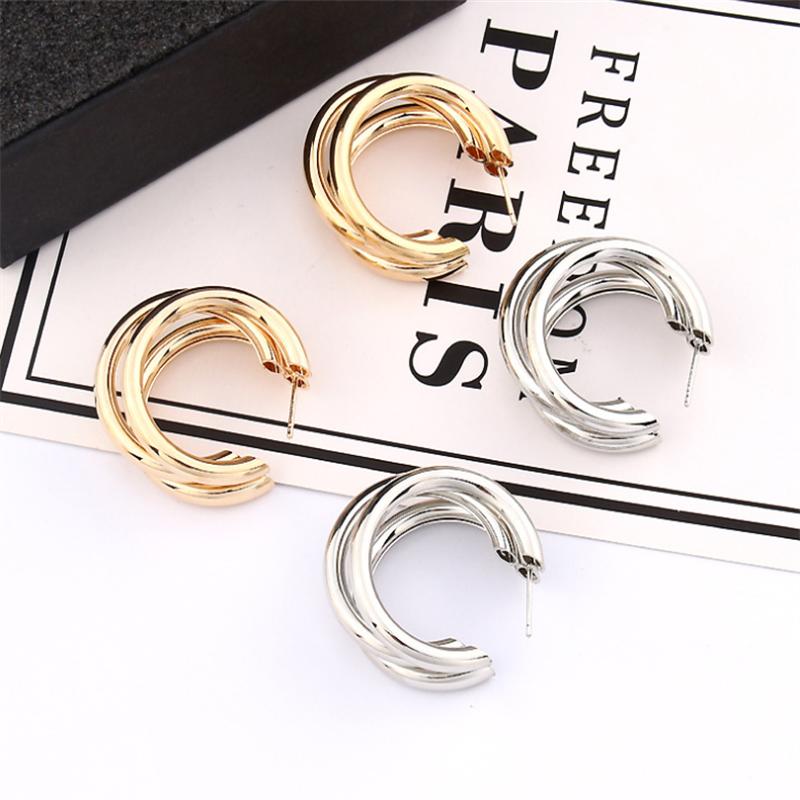 Smooth and spacious circular hip-hop jewelry simple and stylish women's jewelry