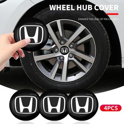 4Pcs Car Emblem Wheel Hub Center Cap Sticker Rim Badge Cover For Civic Accord Odyssey City Pilot Jazz CRV HRV Legend
