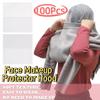 100Pcs Disposable Face Makeup Protector Hood Makeup Clothing Protector  for Women Dressing