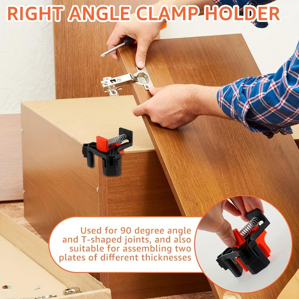 4PCS ABS Adjustable Angle Clip, 90 Degree Angle Clip,Photo Frame Clip Set, Woodworking and Restoration Tools, with T-Connection and Angle Connection