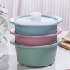 Silicone Microwave Steamer Bowl Heat-Resistant Soup Bowl Food Container Noodles Bowl  Camping