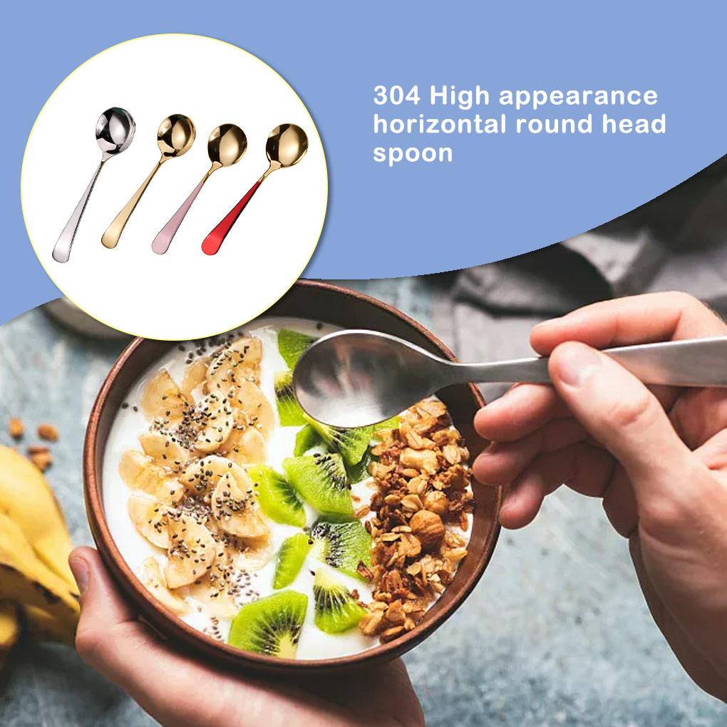 Lžíce Nerez Zaoblená Dlouhá rukojeť Lžičky Rukojeti Opakovaně použitelná Péče Síto Restaurace Kuchyňské nářadí Polévková kaše