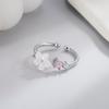 Sakura Temperament Ring: Women's Korean Style with Inlaid Diamond, Sweet Mori Girl Fashion
