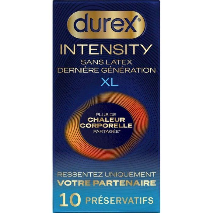 DUREX Préservatif Intensity XL plus de Chaleur Corporelle Partagée 10 préservatifs