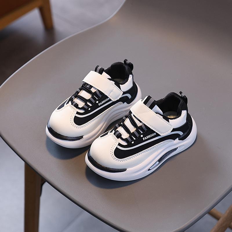 

Обувь для мальчиков и девочек 2025 весна и осень новая детская обувь-хлебушки маленькие белые туфли спортивная обувь для детей среднего и младшего возраста студенческие кеды 21-25 yards one hand shot 5 pairs чёрный