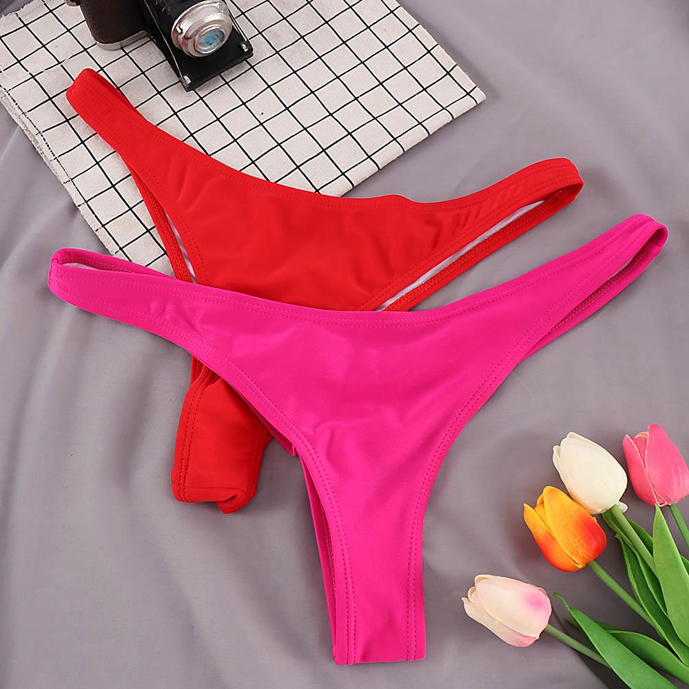 Ties Women Shorts Thong Biquini Side Bikini Briefs Swimsuit Swimwear