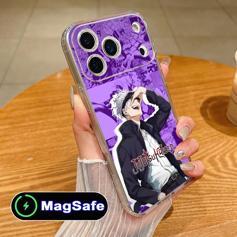 Jujutsu Kaisen Satoru Gojo Phone Case for iPhone 17 16 15 14 13 12 11 Air Pro Max Plus Mini Magsafe Clear Colorful Cover Cover