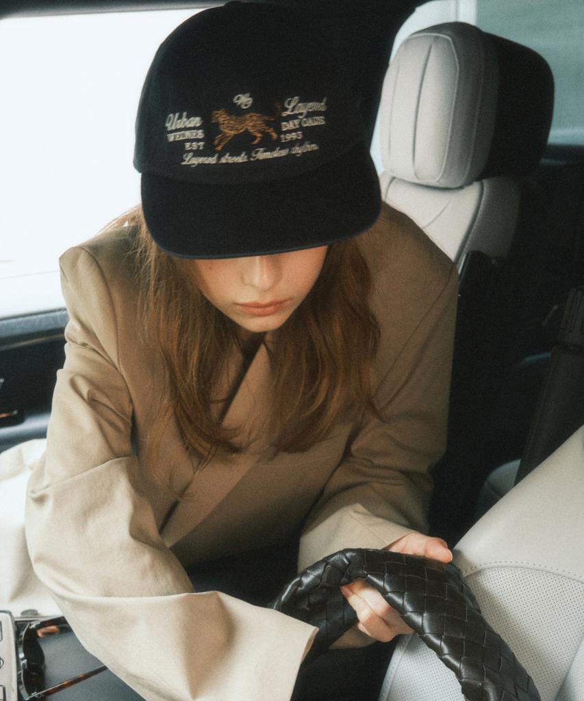 Wednesday Oasis For Woman Layered With Leopard Ball Cap_Navy(W25-Acc06)