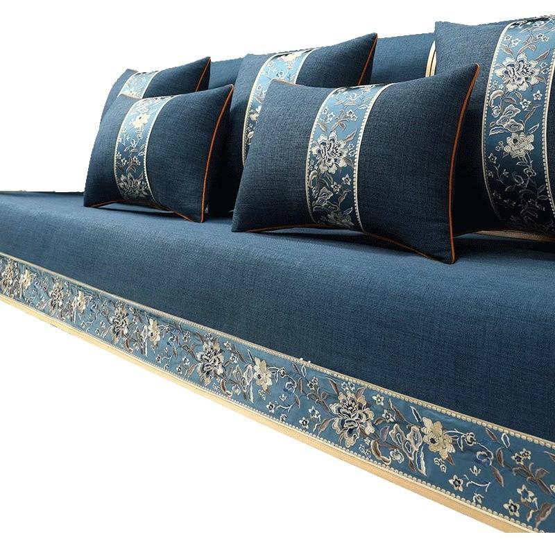 Chinese Mahogany Sofa Seat Cushion Cover High-Grade Non-Slip Solid Wood Sofa Cushion Cover Brohan Bed Cushion Cover Towel