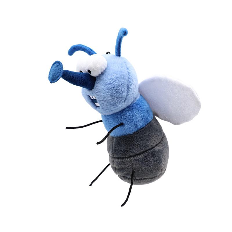 Gigwi Plush Mosquito Shape Cat Teaser Interactive Cat Toy Pet Supplies синий
