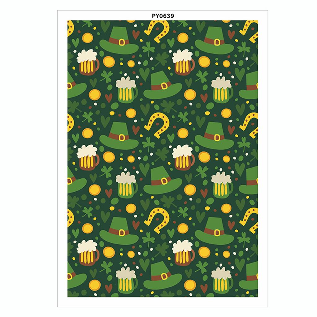 Festive Water Transfer Decals Set For Patrick's Themed Parties With Strong Adhesion And Sturdy Material