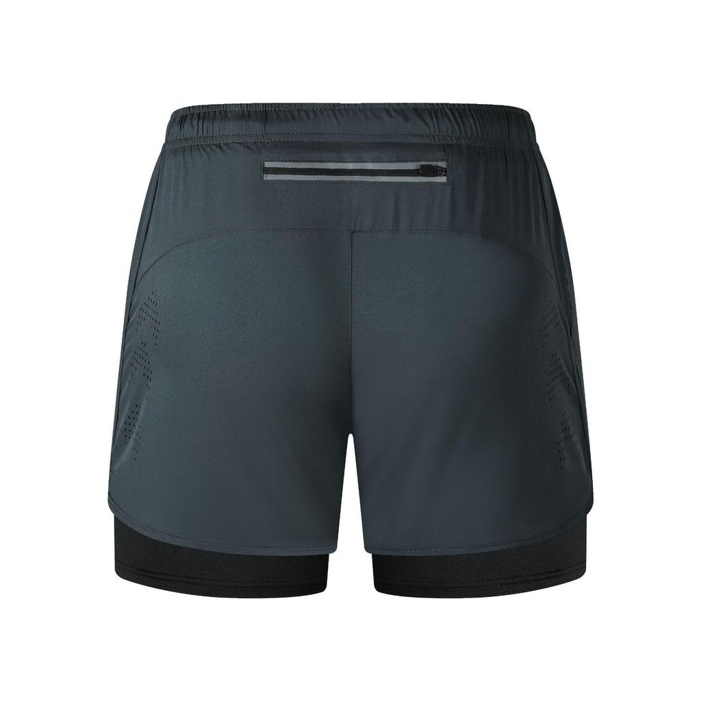 Herren-Zwei-in-Eins-Laufshorts mit Schnelltrocknung und Anti-Exposure-Futter