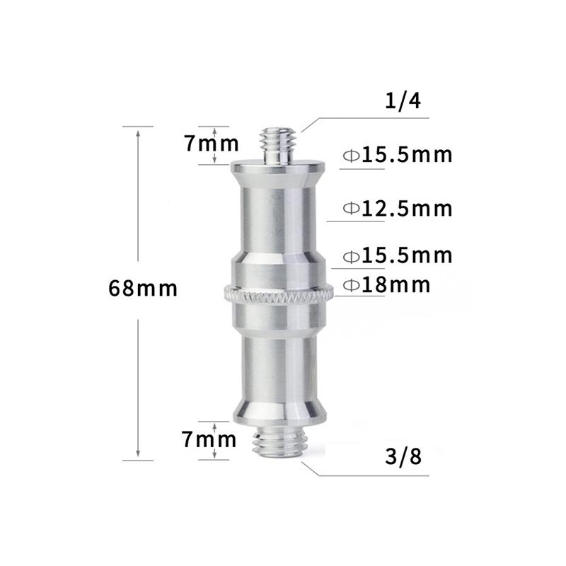 1/4" to 3/8" Screw Adapter Converter Threaded Spigot Mount for GoPro Action Camera Flash Tripod Monopod Light Stand Microphone