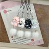Adorable Sturdy Resin Cats Phone Charm Keychain Pendant for Girls Adds Lovely to Your Bag or Backpack Decoration