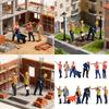 Professional Craft Construction Team Figures 1:64 Scale Resin Art Accessories For Model Railroad And Displays