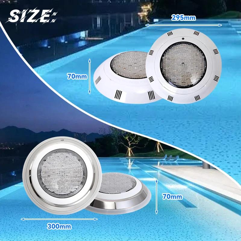 Swimming Pool Wall Light 12V Colorful Changing RGB LED Underwater Lamp Wall Mounted Fountain Lighting with Remote Control