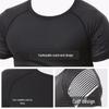 Men's Quick-Dry Marathon Running Suit: Tight-Fit Sports Short Sleeve T-Shirt