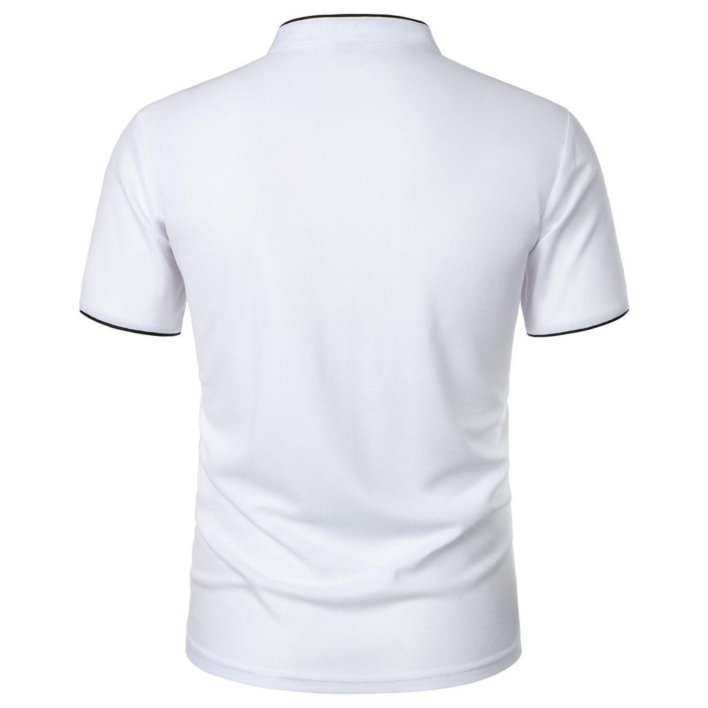 New Men's Fashion Slim Fit Short-Sleeve Solid Color Summer T-Shirt
