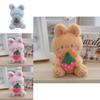 Adorable Cute Plush White Rabbit Keychain Creative Fruit Bunny Plush Toy For Girls