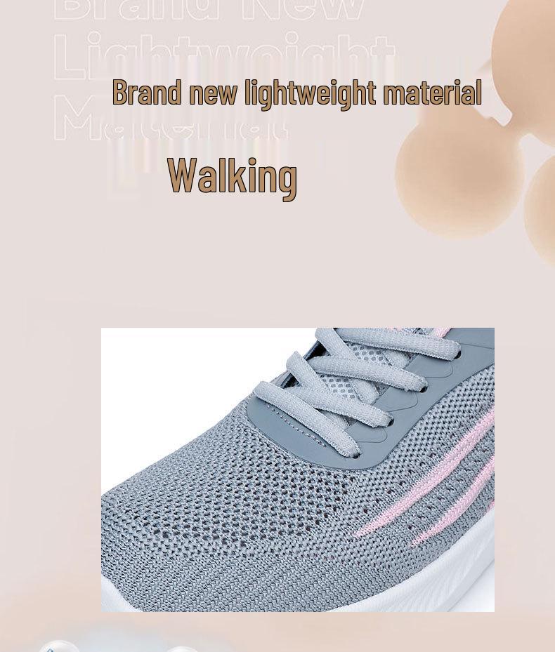 Summer 2025 Women's Fly-Knit Breathable Casual Sports Shoes - Soft Sole & Non-Slip