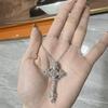 Elegant Zirconia Cross Necklace for Women - Stylish, Versatile, and Trendy Clavicle Chain Design