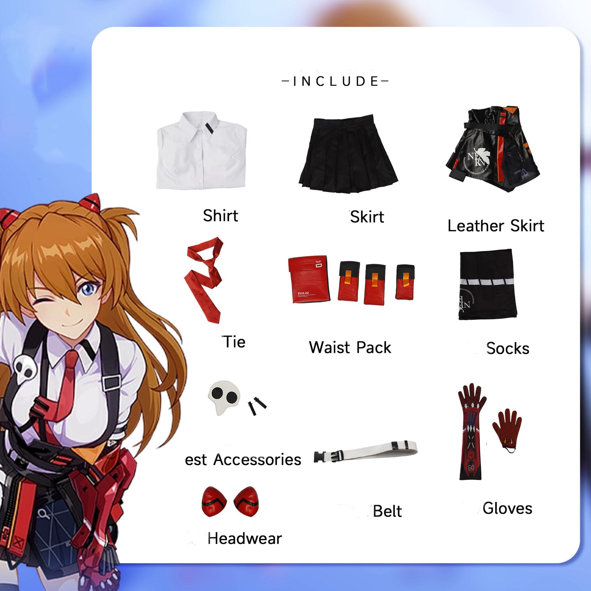 

Honkai Impact Ева 3 Аска Лэнгли Сорью Косплей Костюм Аниме Вечеринка Наряд Фанаты XS