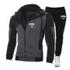 World Series of Poker 2023 Mann Business Reißverschluss Einfarbig Druck Pullover Harajuku Hoodie + Hose Freizeit Trend Sportbekleidung Anzug