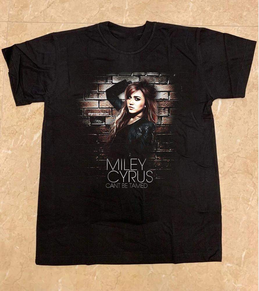 Miley Cyrus Black Cotton All Size S5XL Gift For Fans TShirt IA307 Unisex T-Shirt