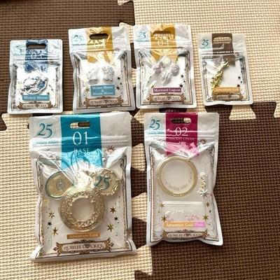 Tokyo DisneySea 25th Jubilee Locket Ears Charm Custom Set Mickey Minnie Mermaid