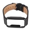 PU Leather Watch Band Waterproof Replacement Watch Wristband with Black Stainless Steel Case for   Band 7 Pro