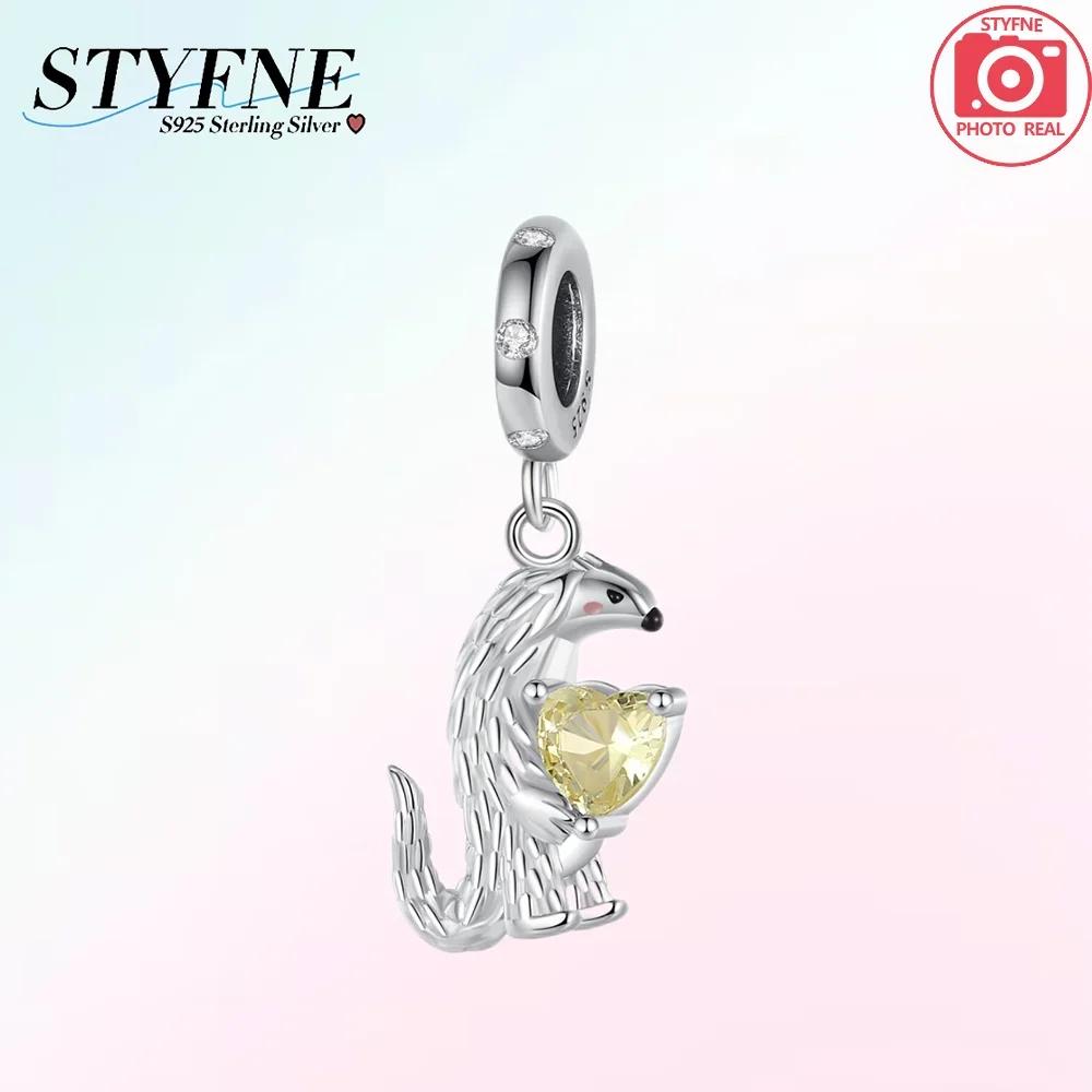 Original Orange Squirrel Cute Animal Pendant Bat Spider Beads Fit Braceletcopper Women Accessory Fine Gift Diy Jewelry