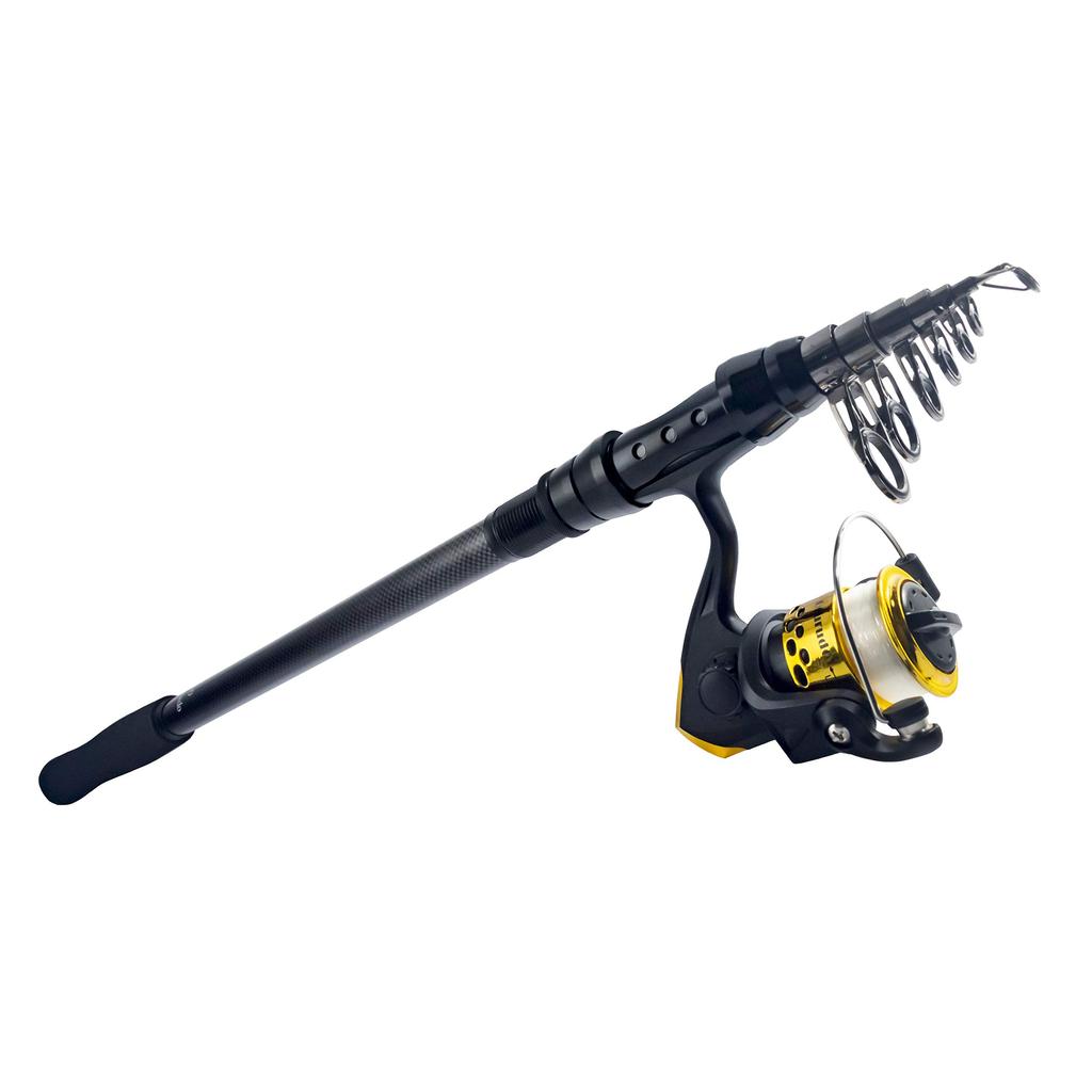 Orludo Fishing Gear Compact Fishing Rod Spinning Reel 3 Set of swinging rod and reel that can be used as is for light fishing such as family and small