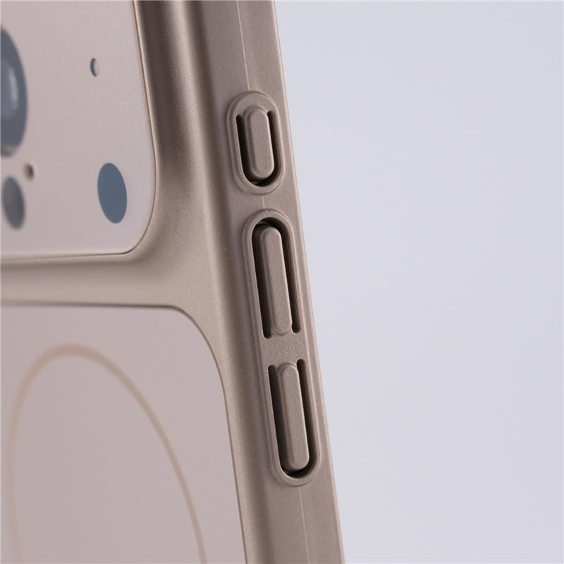 Full Camera Lens Protection Matte Plating Magsafe Case For iPhone 17 Pro Max 15 16 Pro Max 17Air Hit Color Shockproof Hard Back Cover