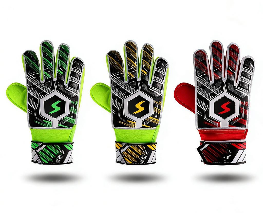 Guantes de Portero de Fútbol Juveniles, Azul Tranquilo, Guante de Fútbol para Niños con Protectores de Dedos