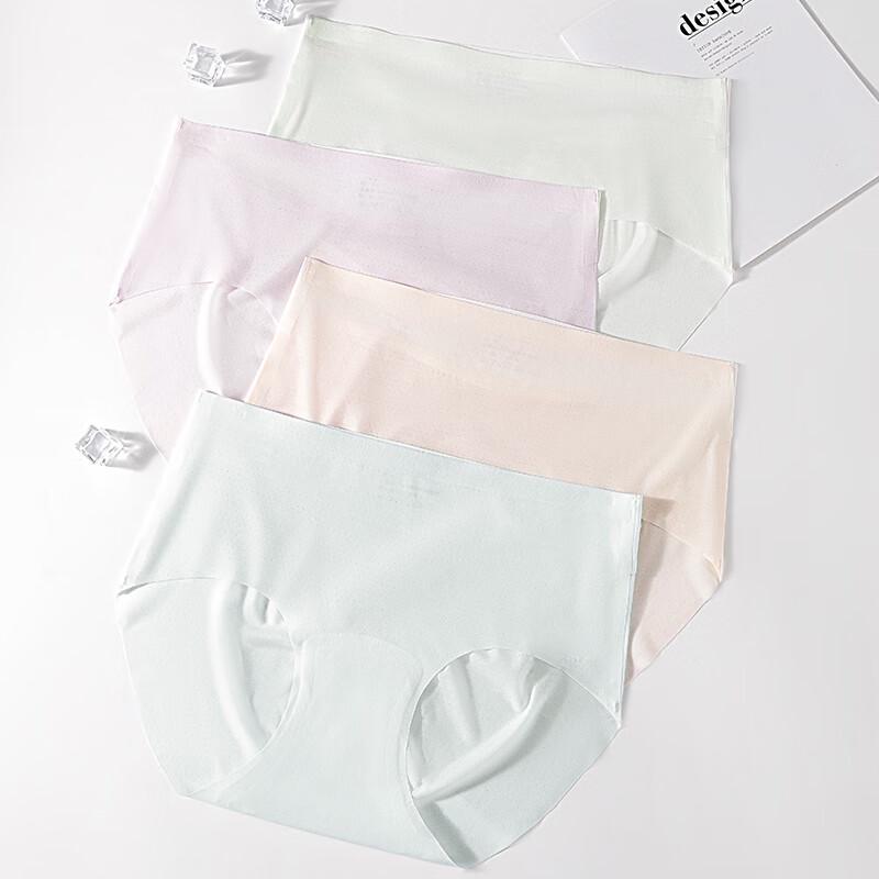 Cosmo Lady Women's Seamless Ice Silk Briefs Multi-Pack