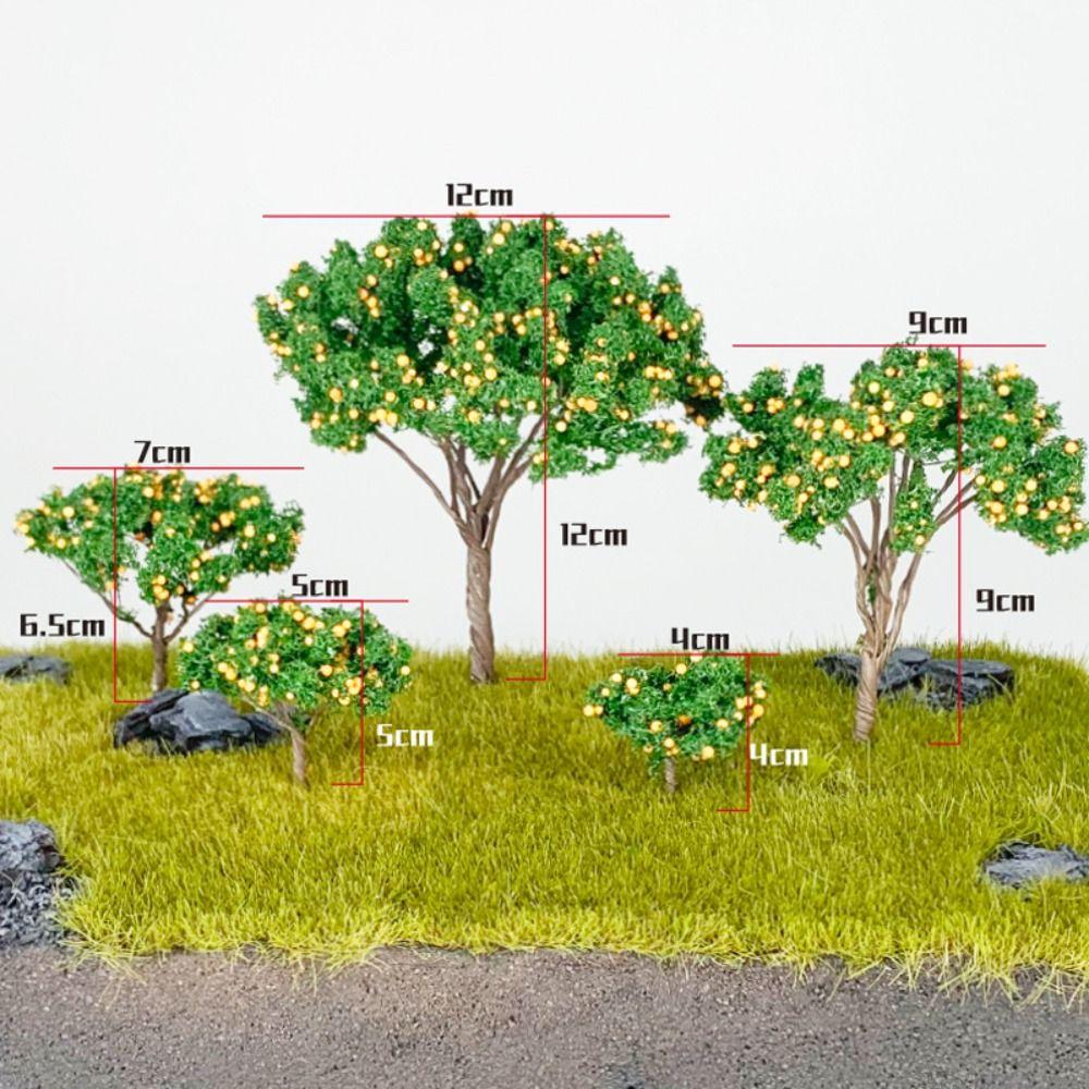 Multi-size Miniature Fruit Trees Sand Table Layout Lifelike Simulation Tree Figurine Fairy Garden Micro Landscape Scene Model