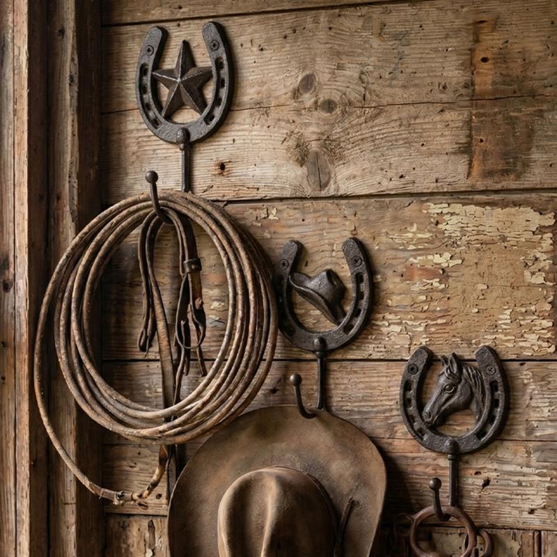Entryway Wall Key Holder Hook In Metal for Daily Carry Items, Horseshoe Hook for Hallway or Room Entry Daily Use