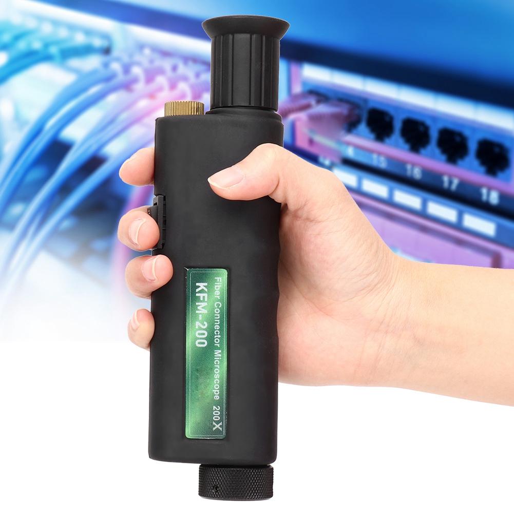 Handheld Optical Fiber Microscope Inspection Mini 200X 400x Magnification 2.5mm Adaptor