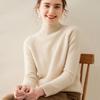 Women's 100% Pure Cashmere Soft Knit Sweater, Half-High Neck, Loose, Skin-Friendly, Slimming Base Layer