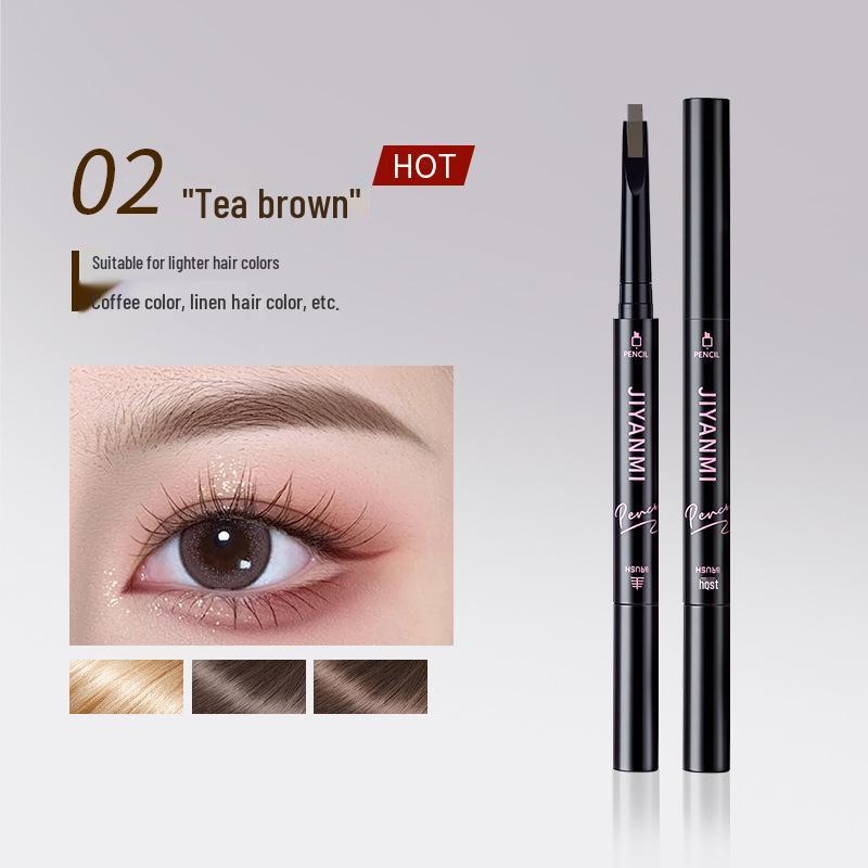 

Ji Yan Honey Slim Double-Ended Waterproof Matte Eyebrow Pencil - Precise, Root by Root Application for Defined, Wild Eyebrows.