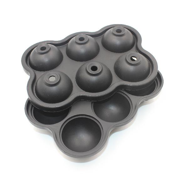 Large Ice Cube Maker Silicone Mold 6 Cell Big Sphere Ice Ball Tray Whiskey Wine Cocktail Party Bar Accessories Kitchen Gadgets