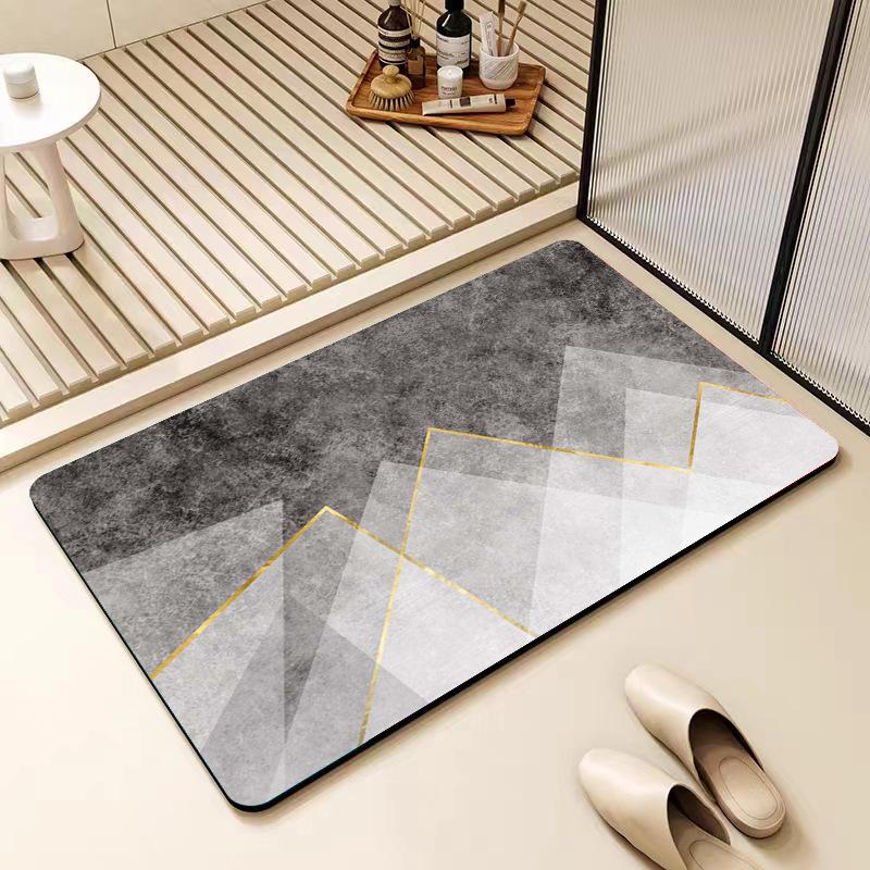 Alfombrilla nórdica sencilla de diatomeas para baño, antideslizante, absorbente para puerta de baño