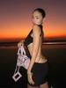 IAMGIA Strappy Backless Mini Dress with Metal Butterfly Cut-Out Waist and Hip-Hugging Skirt