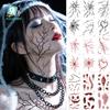 Waterproof Halloween Tattoo Stickers: Realistic Scars, Veins, and Cracks for Face and Arms