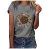 Women Casual Letter Printing Short Sleeves  Loose T-Shirt Blouse Tops