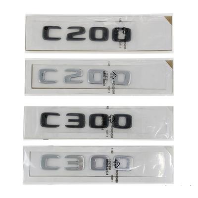 ABS Noir 3D Chrome Lettres de Voiture Emblème de Coffre Badge Autocollant Logo Accessoires