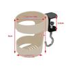 Clip On Desk Cup Holder No Drill Anti-Spill Space Saving Design for Coffee Mugs Water Bottles Home Office Gaming Desks