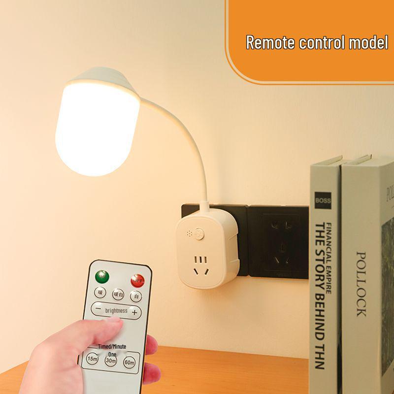 Smart Voice-Control Night Light Plug-in for Bedside - Soft, Warm Milk Glow
